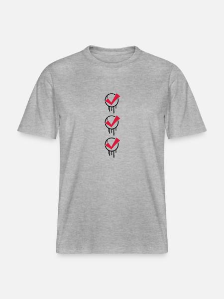 3 hook stamp graffiti - RELAXED FIT Unisex Organic T-Shirt - heather grey