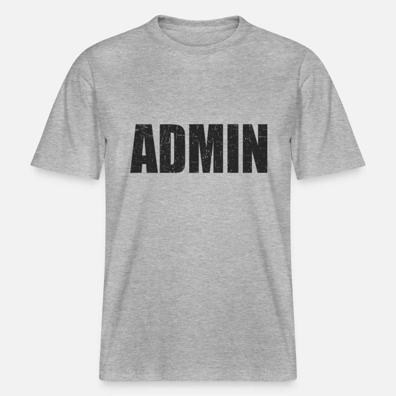 admin Programmierer Linux IT Geschenkidee -  RELAXED FIT Unisex Organic T-Shirt - Grau meliert