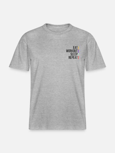 Oversized Organic Workout Wear - RELAXED FIT Unisex Organic T-Shirt - Grau meliert