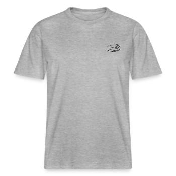 Weihnachtslied -  RELAXED FIT Unisex Organic T-Shirt - Grau meliert - Vorne - Alina (178cm) & Michal (187cm)