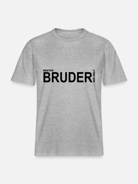 Bester BRUDER der Welt -  RELAXED FIT Unisex Organic T-Shirt - Grau meliert