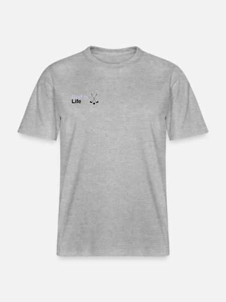 Golf is life -  RELAXED FIT Unisex Organic T-Shirt - Grau meliert