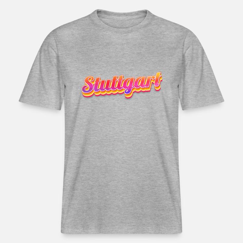 Stuttgartererin Stuttgarterer Stuttgarter - RELAXED FIT Unisex Organic T-Shirt - Grau meliert