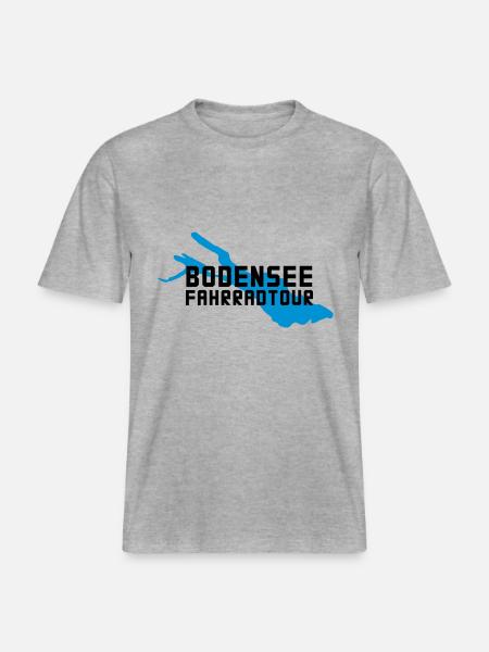 Bodensee Fahrradtour -  RELAXED FIT Unisex Organic T-Shirt - Grau meliert
