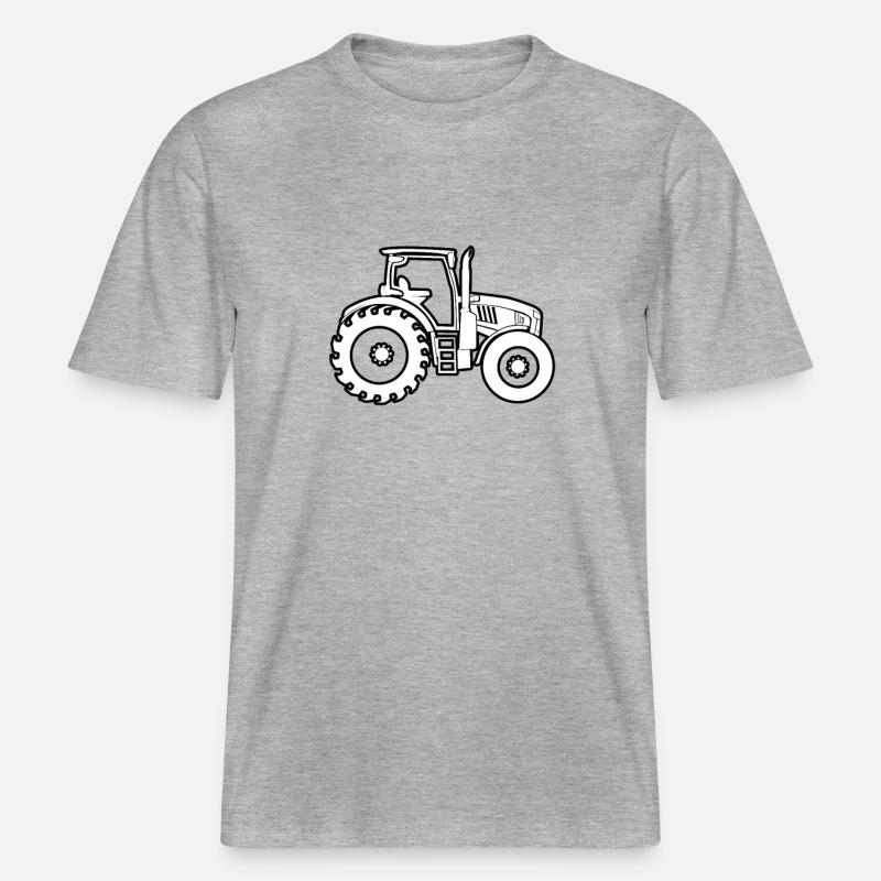 Traktor -  RELAXED FIT Unisex Organic T-Shirt - Grau meliert