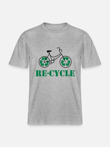 Re cycle - T-shirt unisexe RELAXED FIT en coton bio - gris chiné