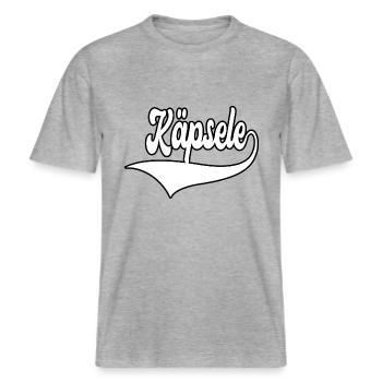 Käpsele für Schwabe Stuttgarter -  RELAXED FIT Unisex Organic T-Shirt - Grau meliert - Vorne - Alina (178cm) & Michal (187cm)
