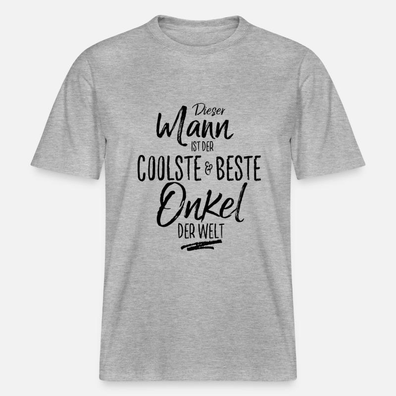onkel der Beste (s) -  RELAXED FIT Unisex Organic T-Shirt - Grau meliert