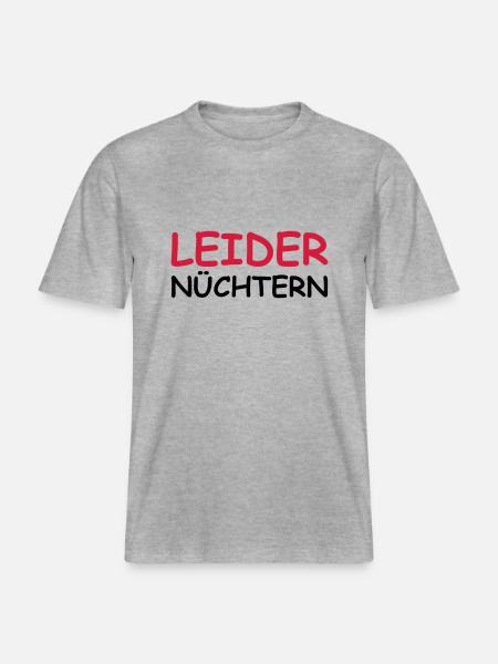 Leider nüchtern - RELAXED FIT Unisex Organic T-Shirt - Grau meliert