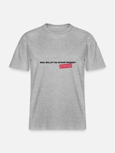 Punctuation save marriages! -  RELAXED FIT Unisex Organic T-Shirt - heather grey