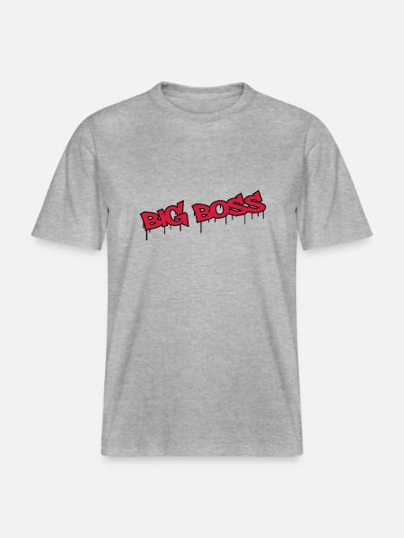 Big Boss - RELAXED FIT Unisex Organic T-Shirt - heather grey
