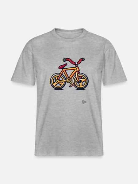 My first bike -  RELAXED FIT Unisex Organic T-Shirt - heather grey