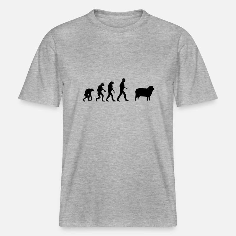 mouton evolution -  T-shirt unisexe RELAXED FIT en coton bio - gris chiné