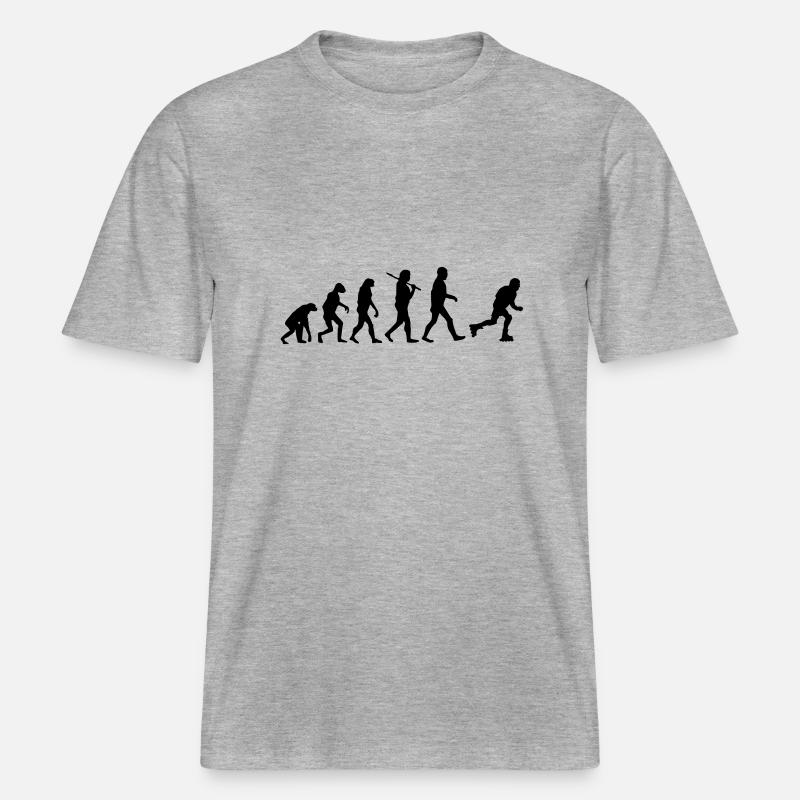 Evolution Rollschuhe -  RELAXED FIT Unisex Organic T-Shirt - Grau meliert
