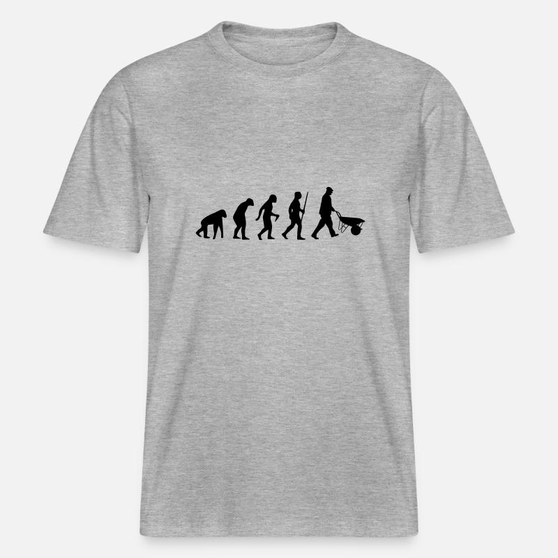 HANDWERKER EVOLUTION (BAUSTELLEN SHIRT) - RELAXED FIT Unisex Organic T-Shirt - Grau meliert