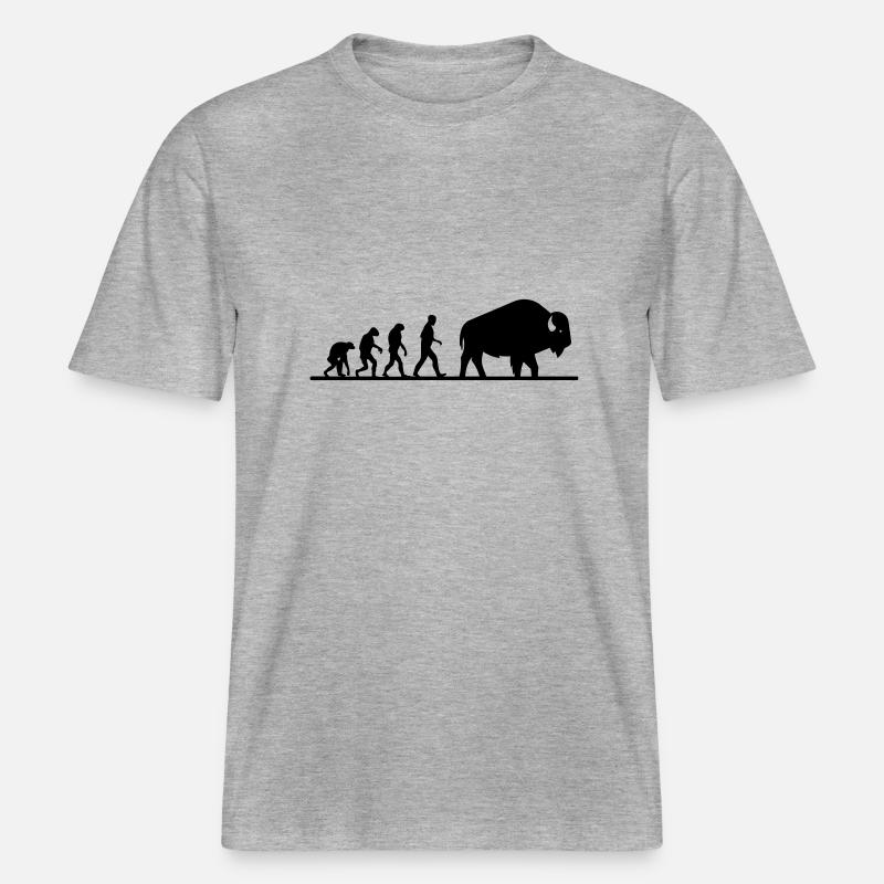 büffel evolution -  RELAXED FIT Unisex Organic T-Shirt - Grau meliert