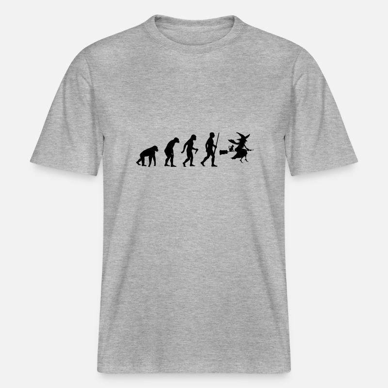 Witch Evolution -  RELAXED FIT Unisex Organic T-Shirt - Grau meliert