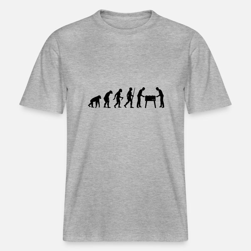Tischkicker Evolution -  RELAXED FIT Unisex Organic T-Shirt - Grau meliert