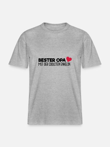 Bester Opa -  RELAXED FIT Unisex Organic T-Shirt - Grau meliert