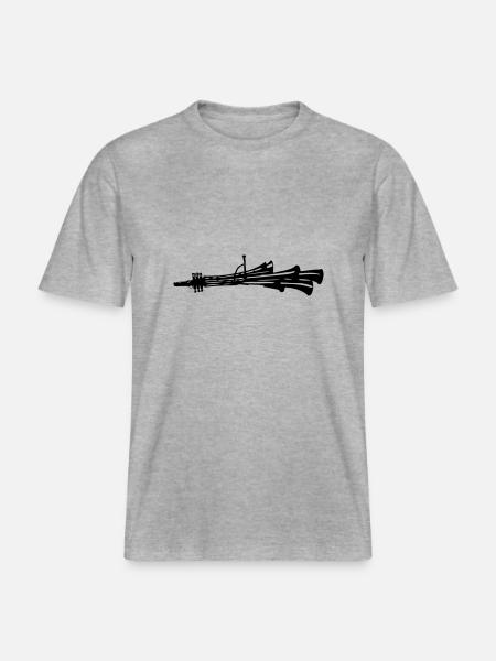 Schalmei - RELAXED FIT Unisex Organic T-Shirt - Grau meliert
