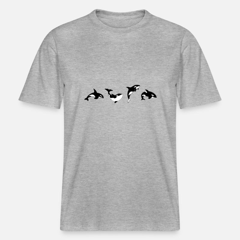 Orca Positions - Geschenkidee - RELAXED FIT Unisex Organic T-Shirt - Grau meliert