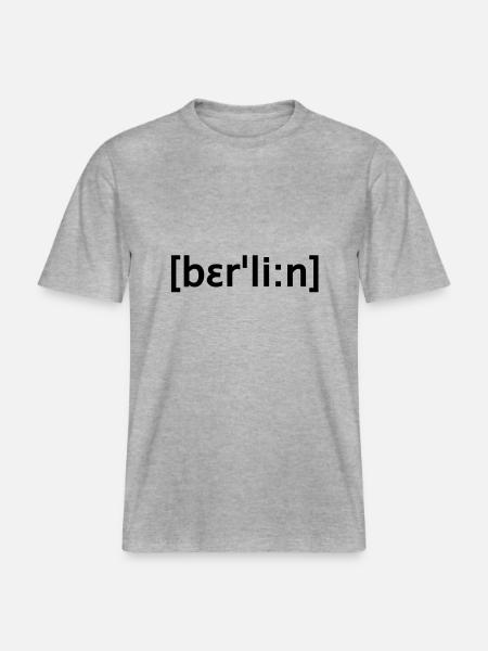 berlin lautschrift - RELAXED FIT Unisex Organic T-Shirt - Grau meliert
