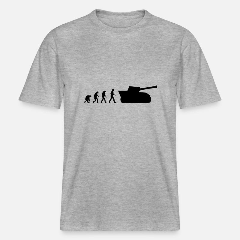 panzer evolution -  T-shirt unisexe RELAXED FIT en coton bio - gris chiné