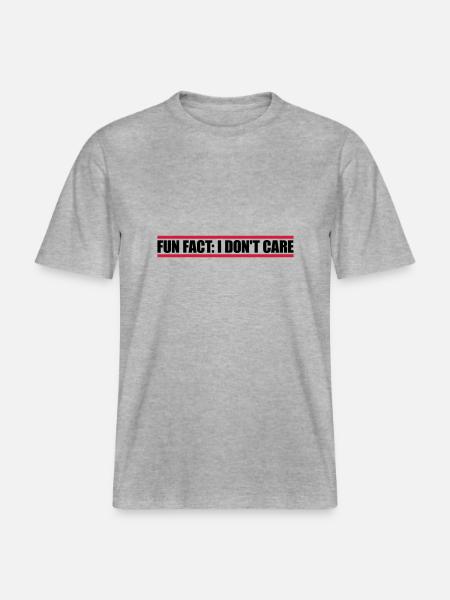 I don't care fact - RELAXED FIT Unisex Organic T-Shirt - heather grey