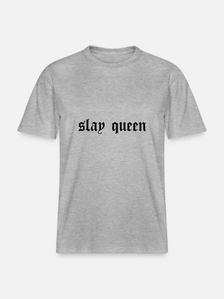 SLay queen - RELAXED FIT Unisex Organic T-Shirt - heather grey