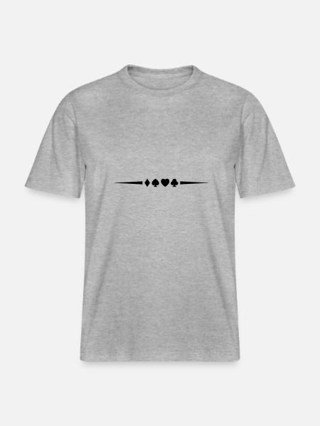 poker_symbol_design_1 -  T-shirt unisexe RELAXED FIT en coton bio - gris chiné