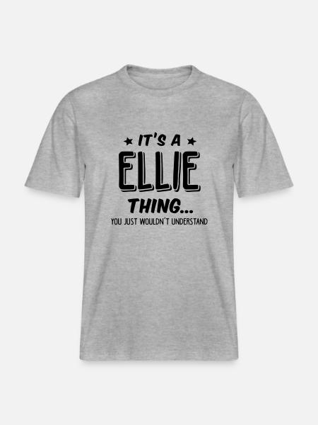 ellie its a name thing -  RELAXED FIT Unisex Organic T-Shirt - heather grey