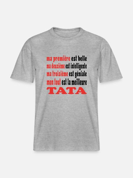 My TATA - RELAXED FIT Unisex Organic T-Shirt - heather grey