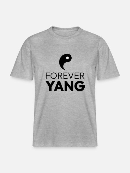 Forever Yang - RELAXED FIT Unisex Organic T-Shirt - heather grey