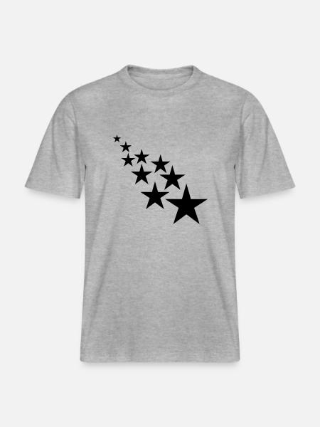 Sterne - RELAXED FIT Unisex Organic T-Shirt - Grau meliert
