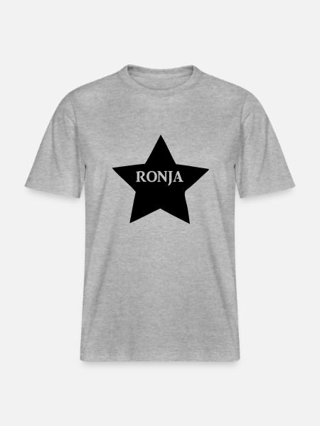 ronja - RELAXED FIT Unisex Organic T-Shirt - Grau meliert