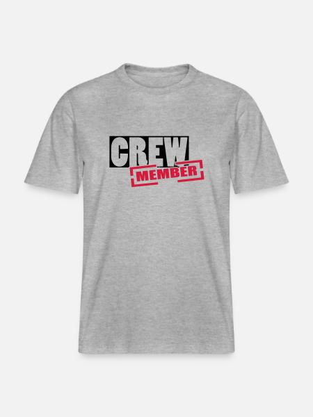 crew - RELAXED FIT Unisex Organic T-Shirt - Grau meliert