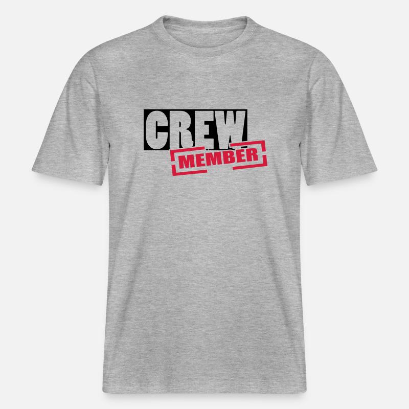 crew -  RELAXED FIT Unisex Organic T-Shirt - Grau meliert