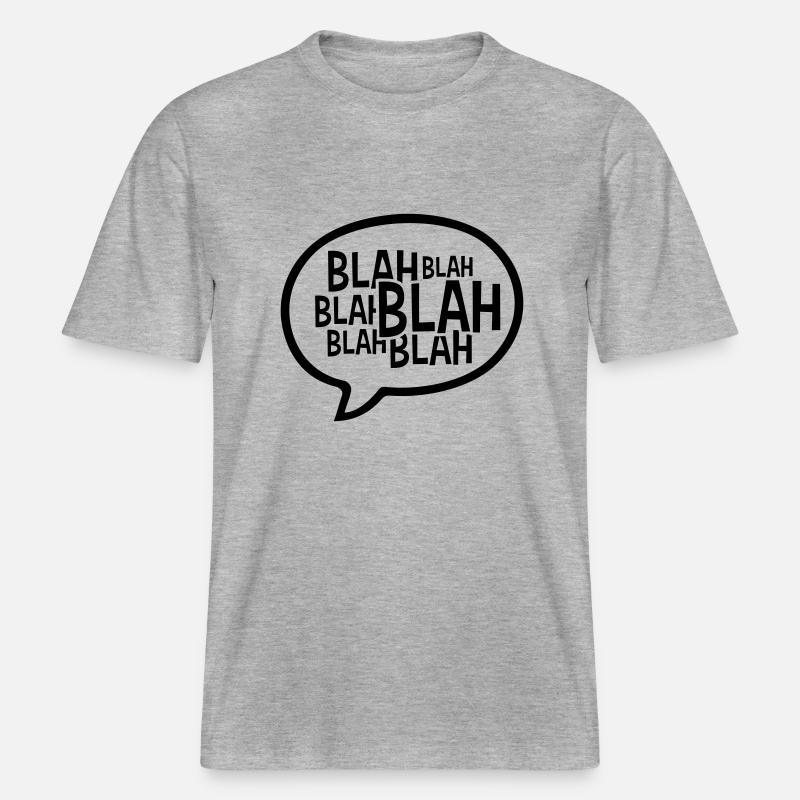 Bulle de dialogue comique bla -  T-shirt unisexe RELAXED FIT en coton bio - gris chiné
