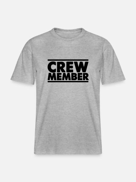 Crew Member - RELAXED FIT Unisex Organic T-Shirt - heather grey