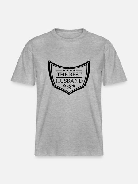 logo tegn tekst den bedste verden i den bedste verden eh -  Økologisk unisex T-shirt RELAXED FIT - grå meleret
