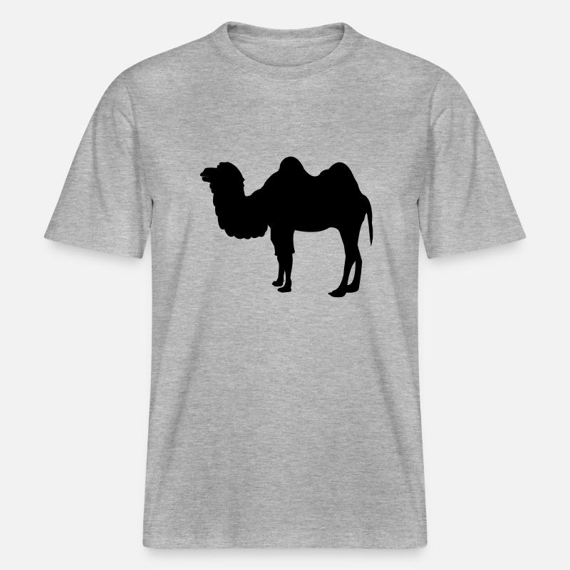 kamel -  T-shirt unisexe RELAXED FIT en coton bio - gris chiné
