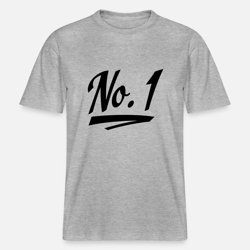Nummer eins - RELAXED FIT Unisex Organic T-Shirt - Grau meliert