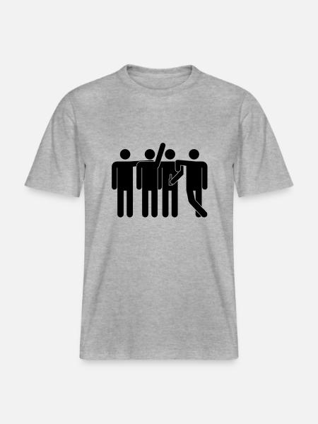 gruppenbild -  RELAXED FIT Unisex Organic T-Shirt - Grau meliert
