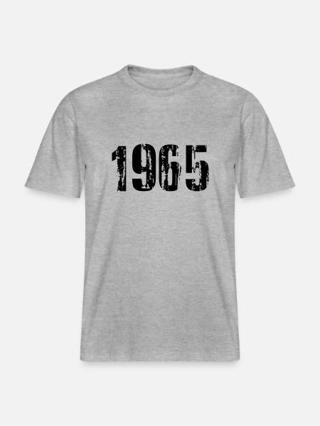 1965 - RELAXED FIT Unisex Organic T-Shirt - Grau meliert