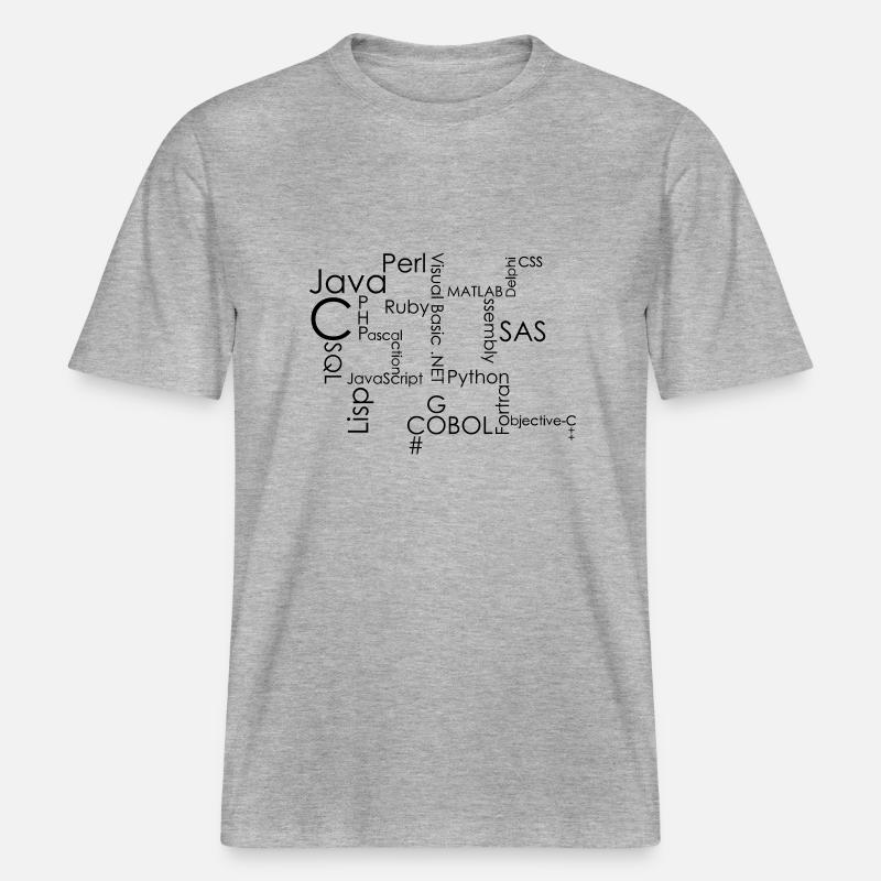 Langages de Programmation -  T-shirt unisexe RELAXED FIT en coton bio - gris chiné
