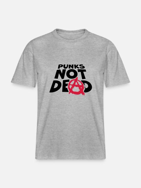 punks not dead quote - RELAXED FIT Unisex Organic T-Shirt - heather grey