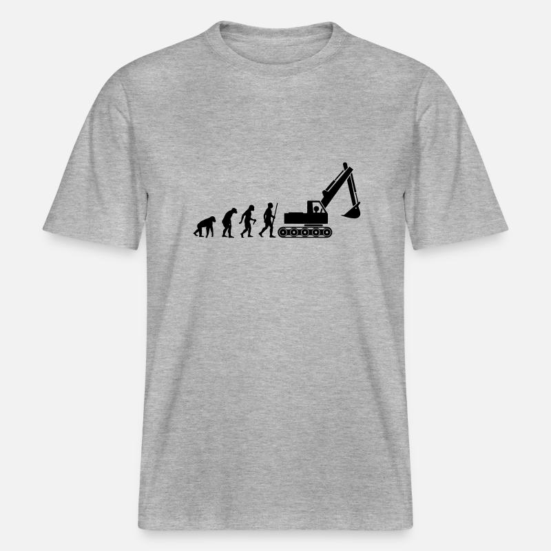Bagger Evolution -  RELAXED FIT Unisex Organic T-Shirt - Grau meliert
