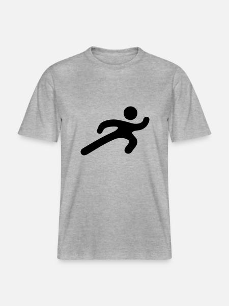 runner__f1 - RELAXED FIT Unisex Organic T-Shirt - heather grey