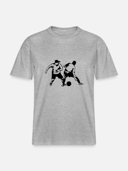 Street Soccer panna -  T-shirt unisexe RELAXED FIT en coton bio - gris chiné