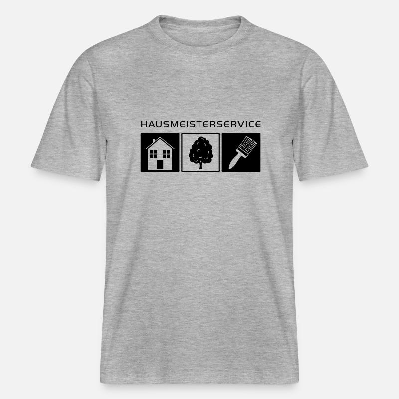 Sprzątanie budynku -  Ekologiczna koszulka Unisex RELAXED FIT - szary melanż